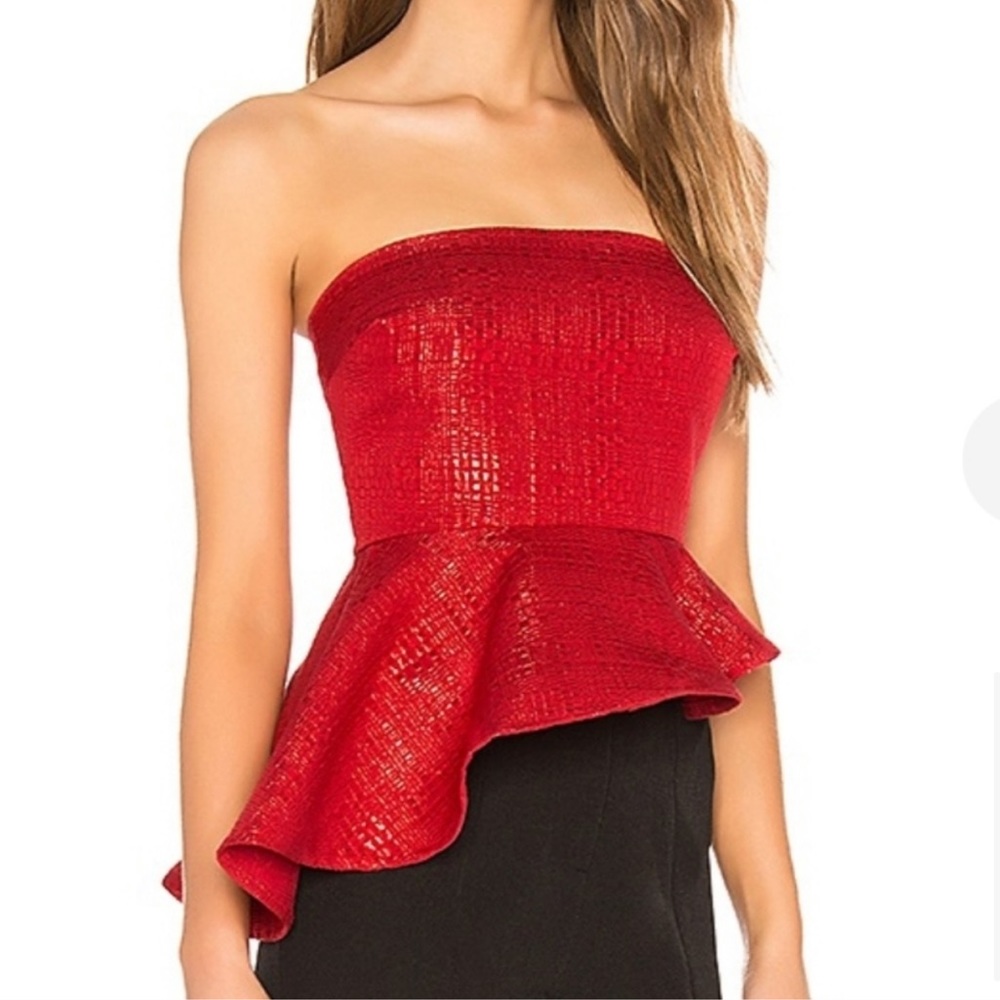Red Strapless Dixon Top Lovers + Friends